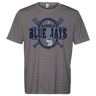 Bluefield Blue Jays Grey Performance Tee