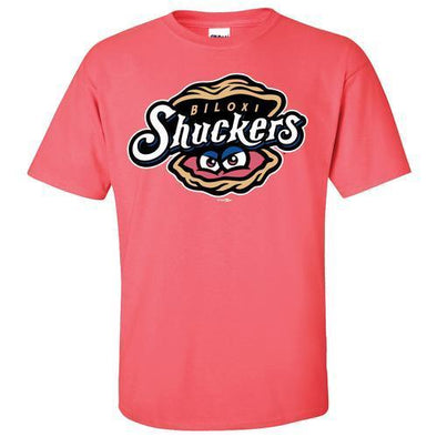 Biloxi Shuckers Tee-Primary Coral