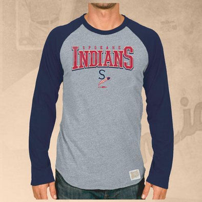 Spokane Indians Baseball Tee Steel Gray w/Navy