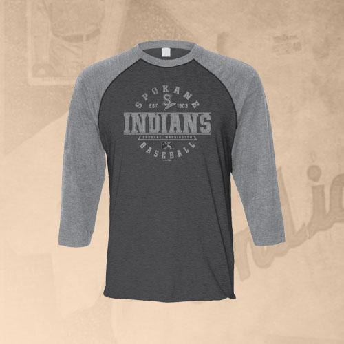 Spokane Indians Baseball Tee Smoke w/Grantite Vat