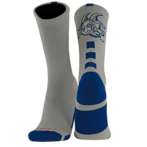 Hartford Yard Goats Baseline Socks in Grey / Blue