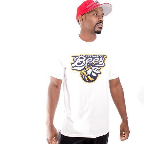 Burlington Bees White Logo Tee