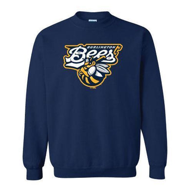 Burlington Bees Navy Crew Logo Sweatshirt