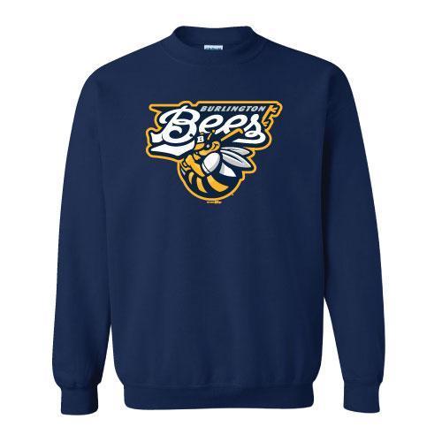 Burlington Bees Navy Crew Logo Sweatshirt