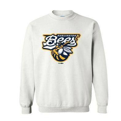 Burlington Bees White Crew Logo Sweatshirt