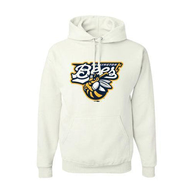 Burlington Bees White Logo Hoodie