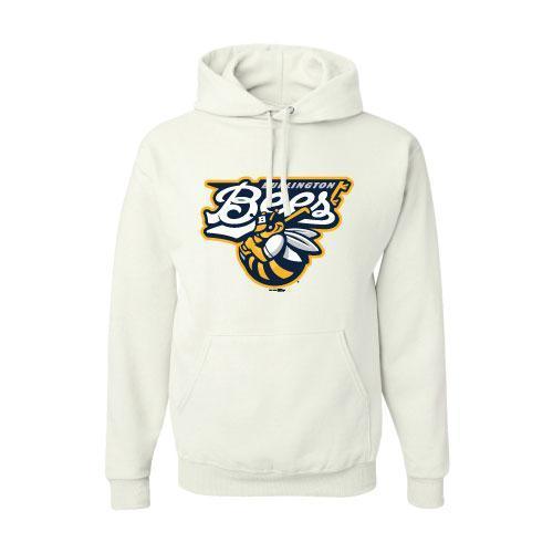 Burlington Bees White Logo Hoodie