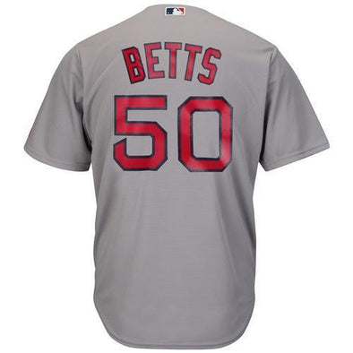 Boston Red Sox Majestic Grey Mookie Betts Jersey