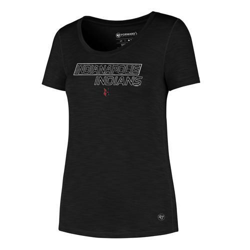 Indianapolis Indians Women's Black Rhythm '47 Forward Microlite Shade Tee