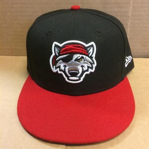 Erie SeaWolves Paul Voelker Black Alternate Game Used Hat