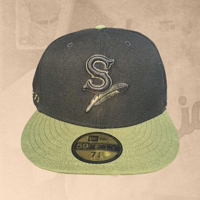 Spokane Indians Fitted Black Ifle Green Cap