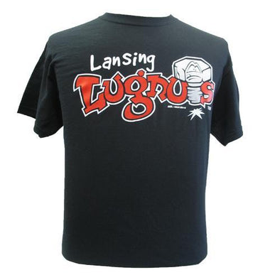 Lansing Lugnuts Primary Logo T-shirt - Black