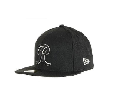 Tacoma Rainiers 59Fifty Black Silver R Cap