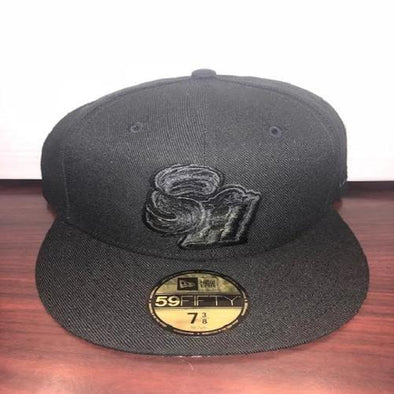 San Antonio Missions Coonskin SA Blackout 5950 Fitted Cap