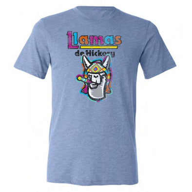 Hickory Crawdads Llamas de Hickory Blue Tee