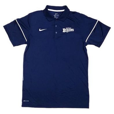 Buffalo Bisons Nike Navy Polo w/Silver Wordmark