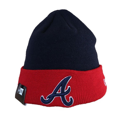 Atlanta Braves Navy and Red Beanie