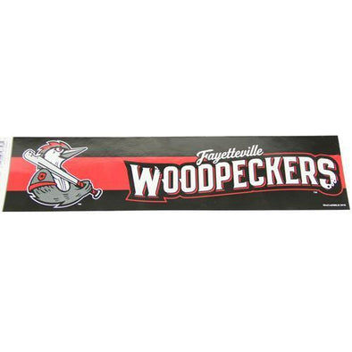 Fayetteville Woodpeckers Wincraft Bumper Sticker Black