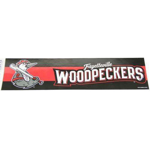 Fayetteville Woodpeckers Wincraft Bumper Sticker Black