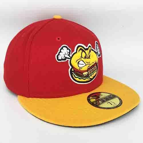 Hartford Steamed Cheeseburger 2019 On-Field Cap in Red/Yellow