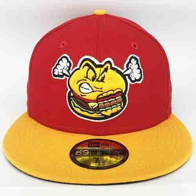 Hartford Steamed Cheeseburger 2019 On-Field Cap in Red/Yellow