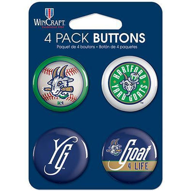 Hartford Yard Goats Button Pack - 4 Piece