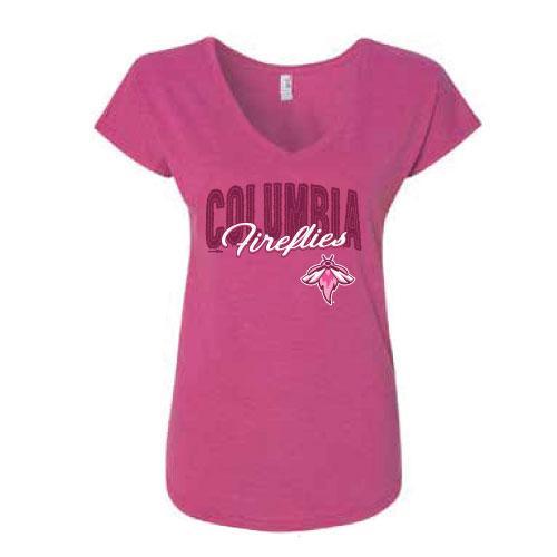 Columbia Fireflies Women's Raspberry Frasier V-Neck