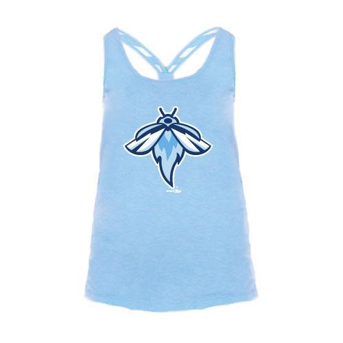 Columbia Fireflies Youth Girls Heather Azure Knot-Back Tank