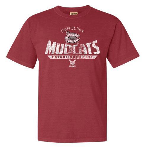 Carolina Mudcats Crimson Malamar Comfort Color Tee