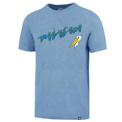 Myrtle Beach Pelicans ASL 47 BRAND CAROLINA BLUE CLUB TEE