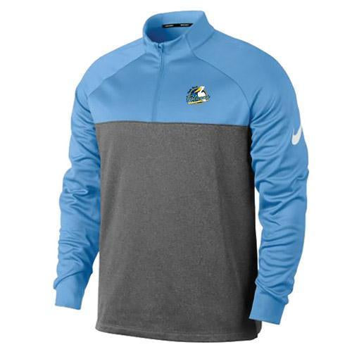 Myrtle Beach Pelicans NIKE CAROLINA BLUE THERMA FIT TOP HALF PULLOVER