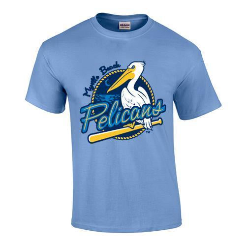 MYRTLE BEACH PELICANS TEE CAROLINA BLUE PRIMARY TEE