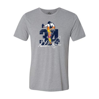 Round Rock Express Nolan Ryan Foundation Distressed Sunrise Tee Gry