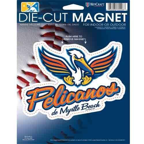 Myrtle Beach Pelicans COPA WINCRAFT PELICANOS DE MYRTLE BEACH DIE CUT MAGNET