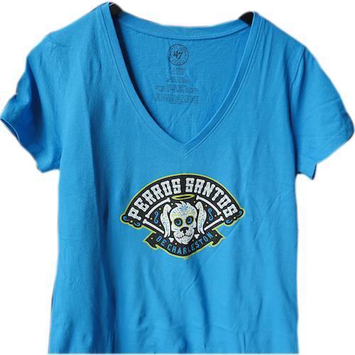 Charleston RiverDogs Perros Santos Women's '47 V-Neck Tee