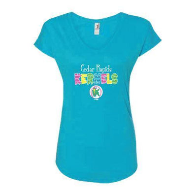 Cedar Rapids Kernels Colorful Ladies V Neck T