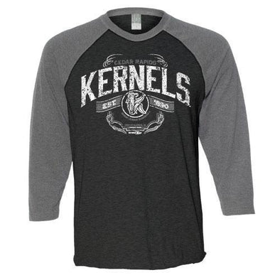 Cedar Rapids Kernels YOUTH 3/4 Black and Grey