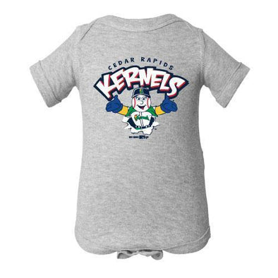 Cedar Rapids Kernels Infant Grey Onesie