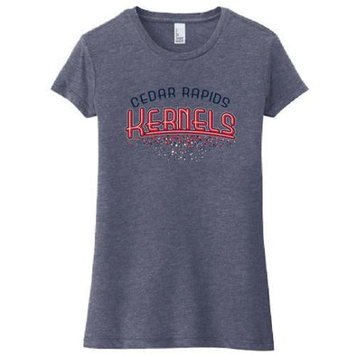 Cedar Rapids Kernels Juniors Tri-blend T Navy Frost