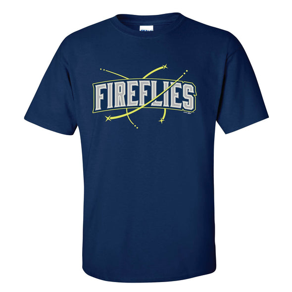 Columbia Fireflies Adult Navy Wordmark Tee