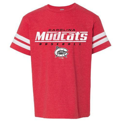 Carolina Mudcats Youth Vintage Red Rails Tee