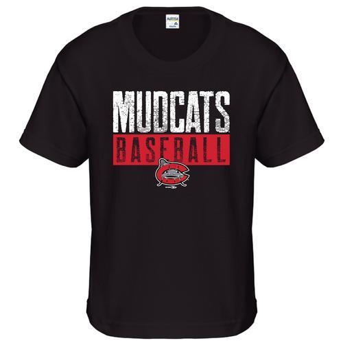 Carolina Mudcats Youth Black Steve Tee