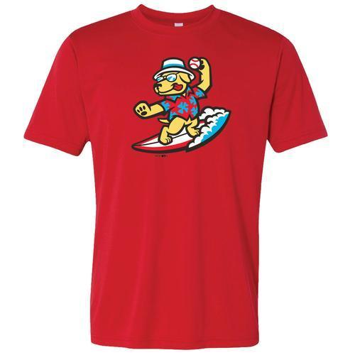 Clearwater Threshers CLEARWATER BEACH DOGS TEE MOISTURE RED DOG LOGO