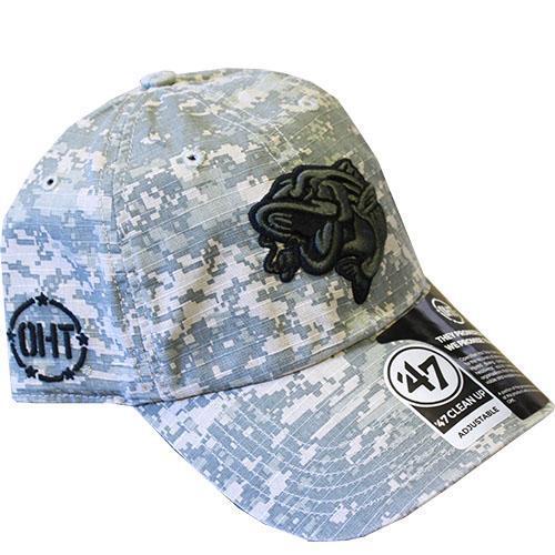 OHT Camo CleanUp Cap with Fish Logo