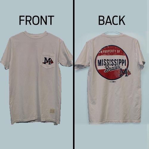 Mississippi Braves Cap Logo LC FB Pckt Tee