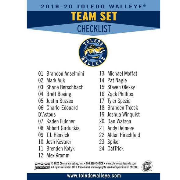 Toledo Walleye 2019/2020 Team Set