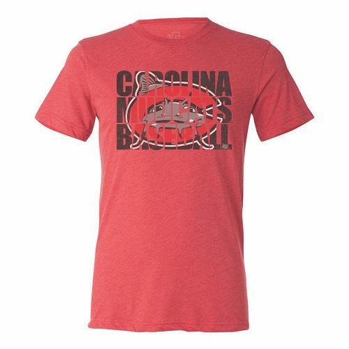 Carolina Mudcats Red Block Logo Tee