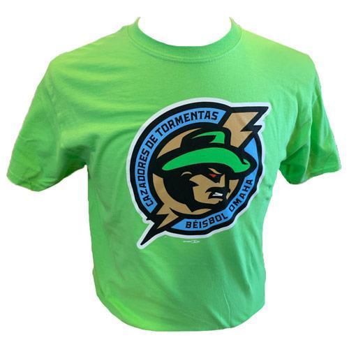 Omaha Cazadores de Tormentas COPA Youth Lime Primary Logo Tee