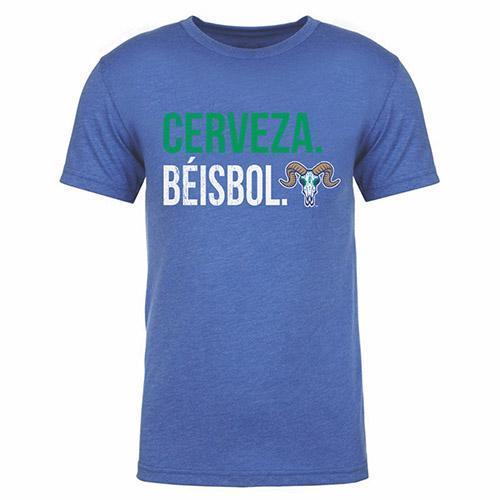 Hartford Yard Goats 108 Stitches Cerveza Beisbol Triblend Tee in Royal