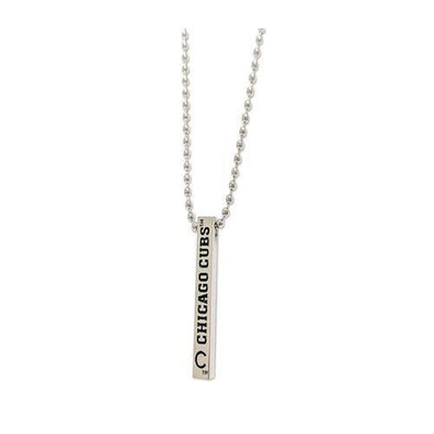 Chicago Cubs Silver Bar Necklace